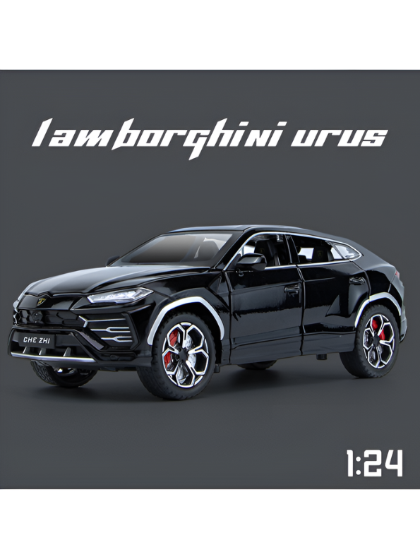 Lamborghini Urus Diecast Model Car - 1:24 Scale Luxury SUV Collectible - Black LMI15496.