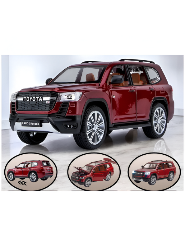 Land Cruiser GT 1/32 Diecast Car – Metal Body, Light & Sound, Realistic Miniature Model LMI15674.