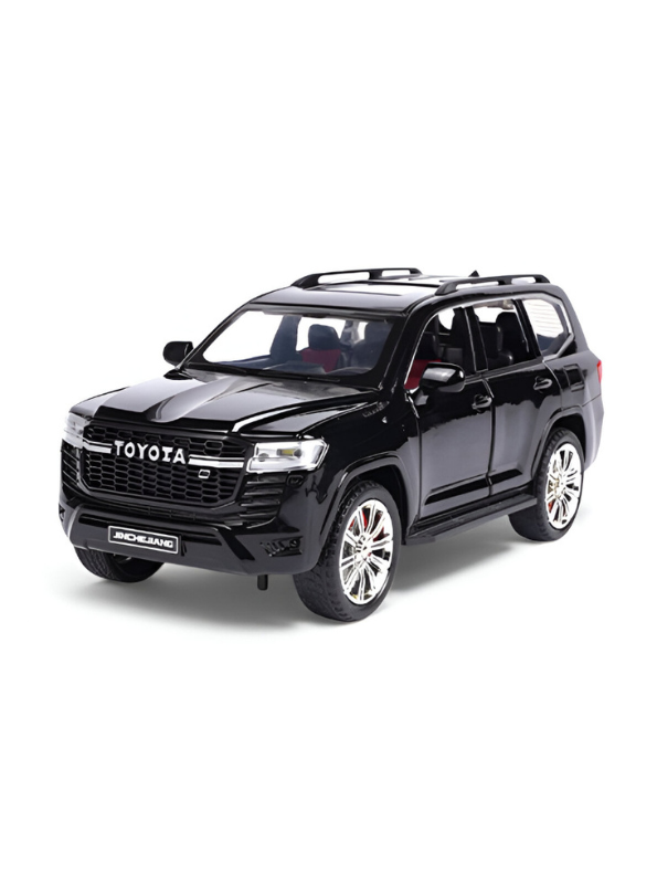 Black - Land Cruiser GT 1/32 Diecast Car – Metal Body, Light & Sound, Realistic Miniature Model LMI15674.