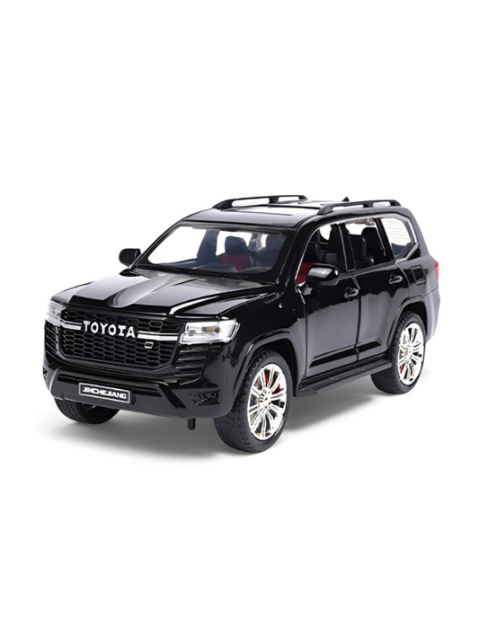 Black - Land Cruiser GT 1/32 Diecast Car – Metal Body, Light & Sound, Realistic Miniature Model LMI15674.