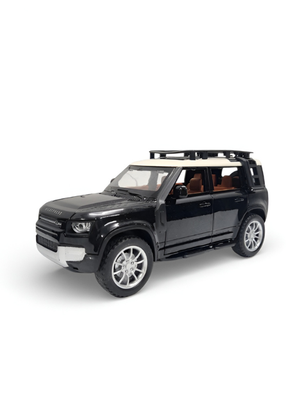 Land Rover Defender 1:22 Scale Die-Cast Toy Car – Opening Doors, Hood & Trunk, Metal Model SUV.