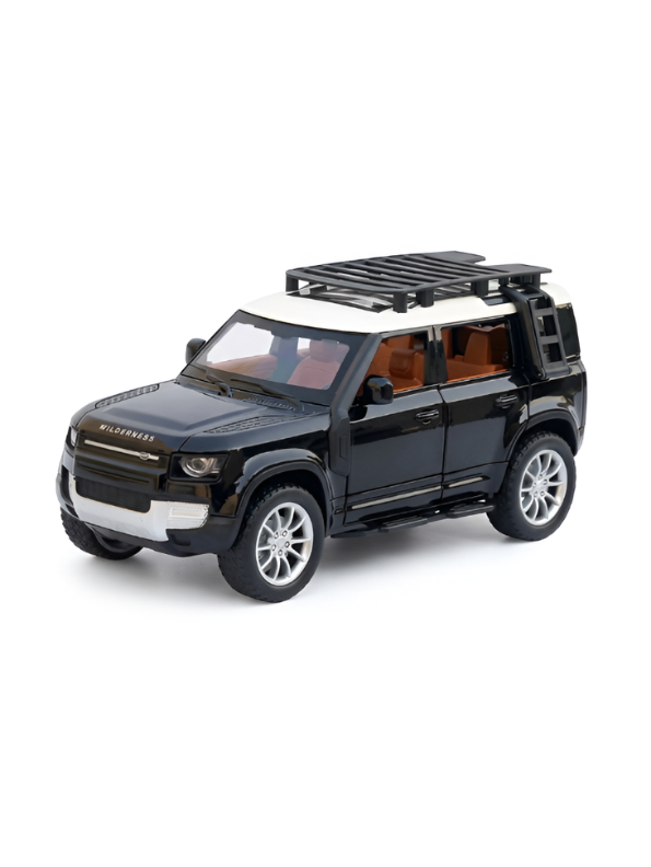 Land Rover Defender 1:22 Scale Die-Cast Toy Car – Opening Doors, Hood & Trunk, Metal Model SUV.