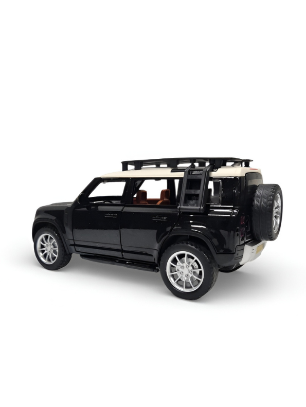 Land Rover Defender 1:22 Scale Die-Cast Toy Car – Opening Doors, Hood & Trunk, Metal Model SUV.