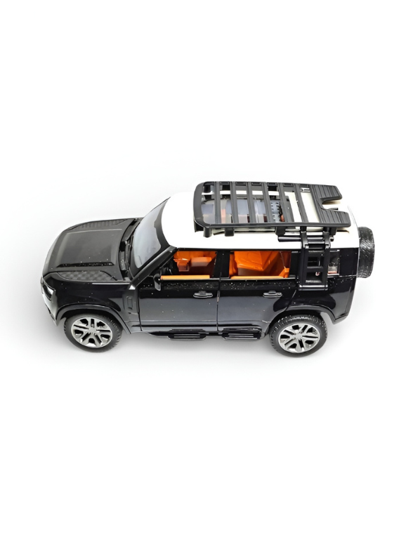 Land Rover Defender 1:22 Scale Die-Cast Toy Car – Opening Doors, Hood & Trunk, Metal Model SUV.