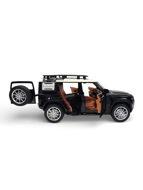 Land Rover Defender 1:22 Scale Die-Cast Toy Car – Opening Doors, Hood & Trunk, Metal Model SUV.