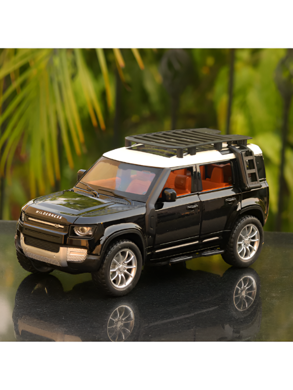Land Rover Defender 1:22 Scale Die-Cast Toy Car – Opening Doors, Hood & Trunk, Metal Model SUV.