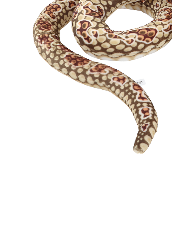 Large King Cobra Plush Toy 125 cm – Realistic Coiled Snake Stuffed Animal Light Brown ST14994.