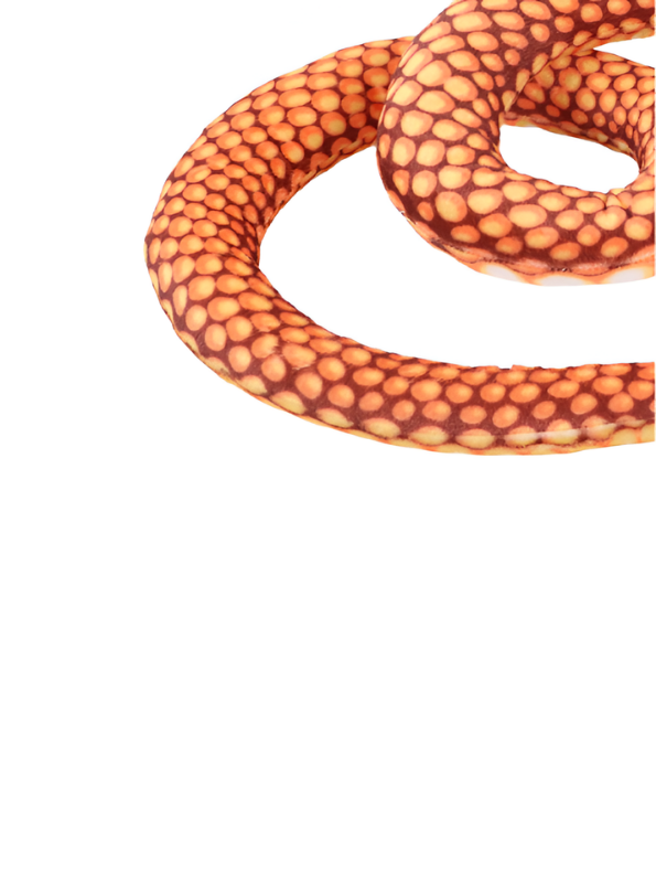 Large King Cobra Plush Toy 125 cm – Realistic Coiled Snake Stuffed Animal Orange ST14994.