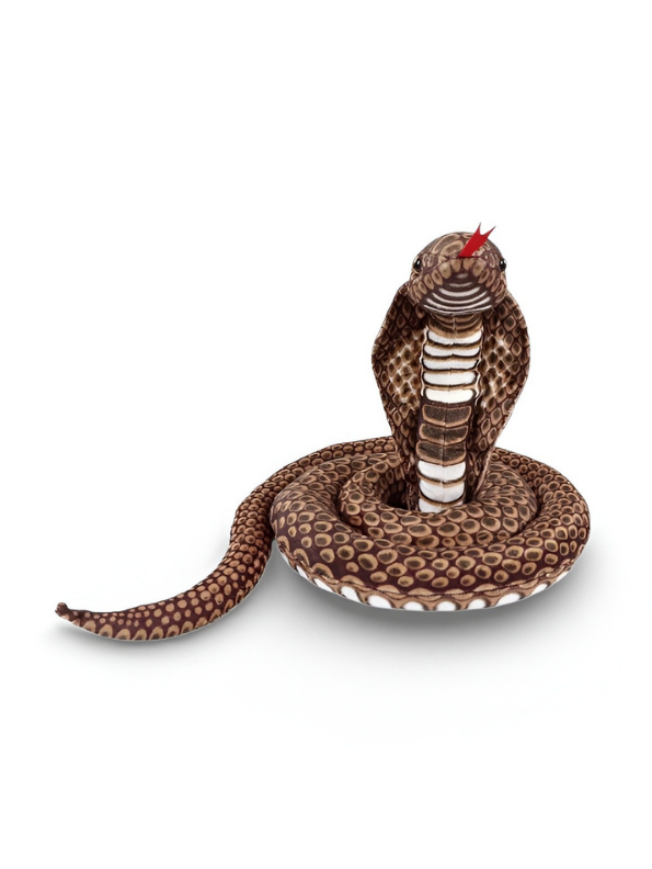 Large King Cobra Plush Toy 125 cm – Realistic Coiled Snake Stuffed Animal ST14994.