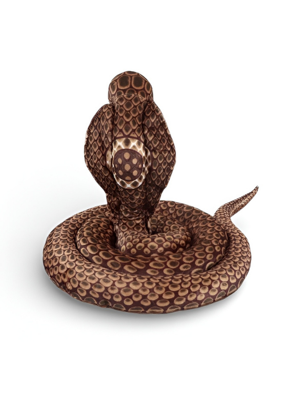 Large King Cobra Plush Toy 125 cm – Realistic Coiled Snake Stuffed Animal ST14994.