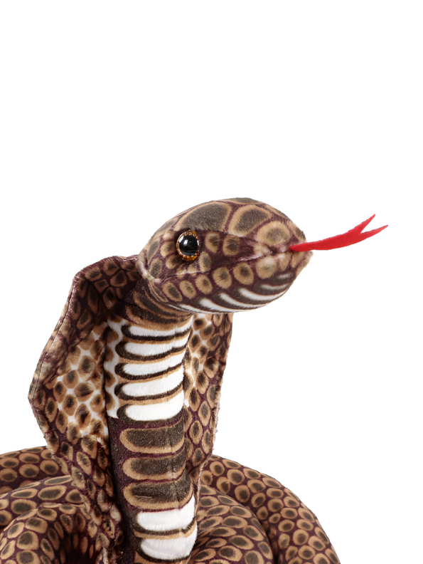 Large King Cobra Plush Toy 125 cm – Realistic Coiled Snake Stuffed Animal ST14994.