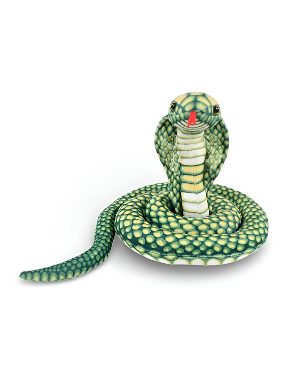 Large King Cobra Plush Toy 125 cm – Realistic Coiled Snake Stuffed Animal ST14994.