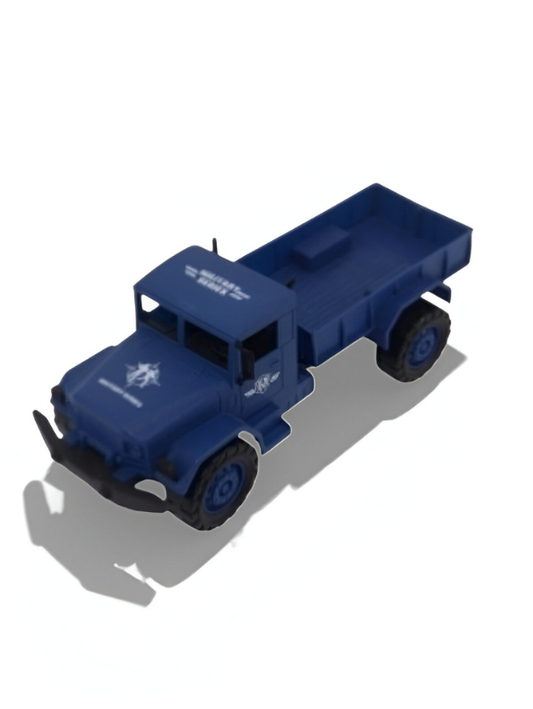 Large Military Truck Toy for Kids | Army Vehicle with Pull Back Action | Strong & Safe Toy Blue LMI15355.