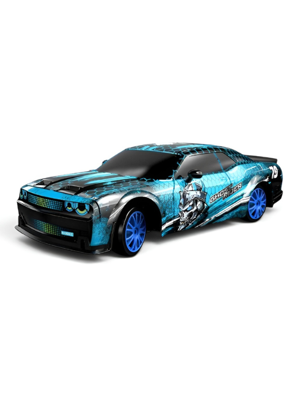 Laser Rush 1:24 Scale RC Drift Racing Car – Luminous Glow Shell, 2.4GHz Controller & Obstacle Set LMI16857