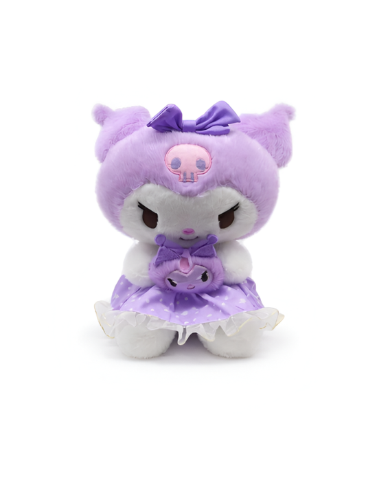 Lavender Kuromi Plush Doll 8-Inch – Gothic Lolita Cute Collectible Soft Toy ST15967.