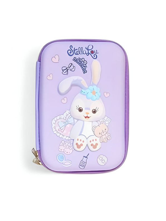 Lavender - Bunnify – Bunny Pouch Big Size Pencil Case for Girls | Single Chain Soft Blister Pack Stationery Bag | Cute for School & Gifting NOV1921.
