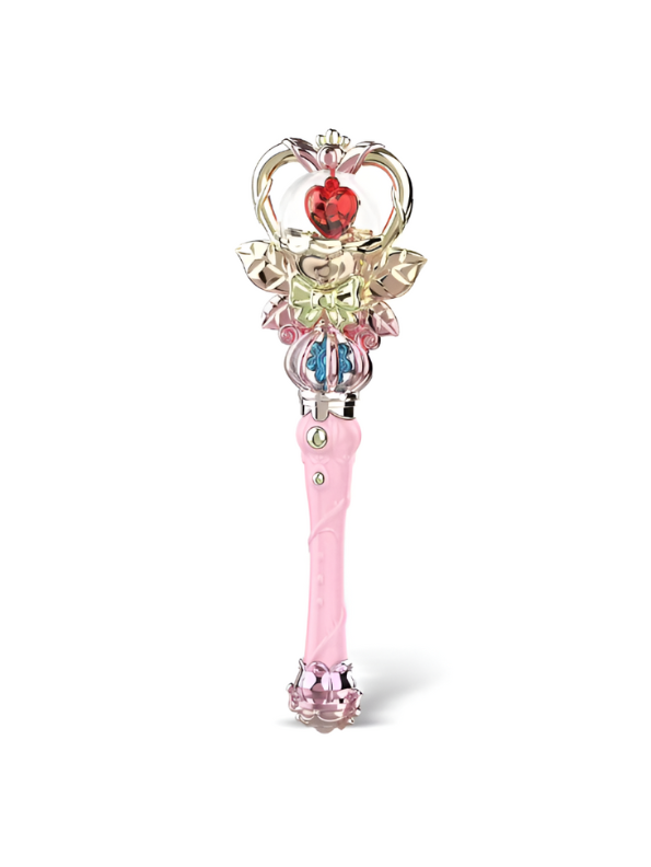 Light-Up Heart Magic Wand - Princess & Fairy Costume Dress Up Toy Pink Diamond NX15719.