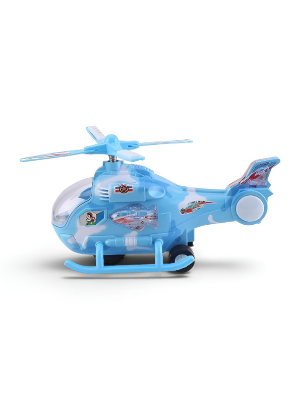 Light-Up Toy Helicopter – Bump & Go Battery Operated Musical Airplane Toy Kids TV676