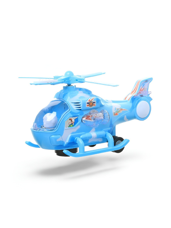 Light-Up Toy Helicopter – Bump & Go Battery Operated Musical Airplane Toy Kids TV676