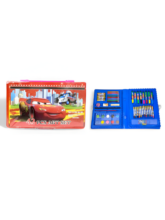 Lightning McQueen Cars Coloring Set for Kids – 42-Piece Art Kit with Crayons, Fun Creative Activity for Toddlers, Preschoolers & Children NOVHBC-188641.