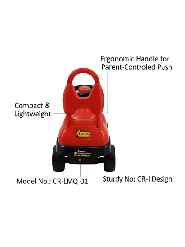 Lightning McQueen Ride-On Push Car – Kids Toy with Steering Wheel, Honk Sound & Anti-Tip Design, Red LMI14101.