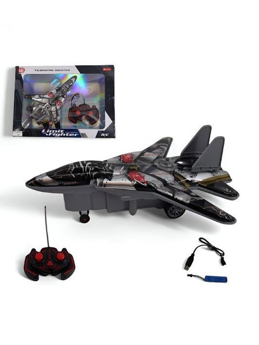 Black - Limit Fighter – Safe & Exciting Remote Control Fighter Plane Toy for Kids LMI15102.
