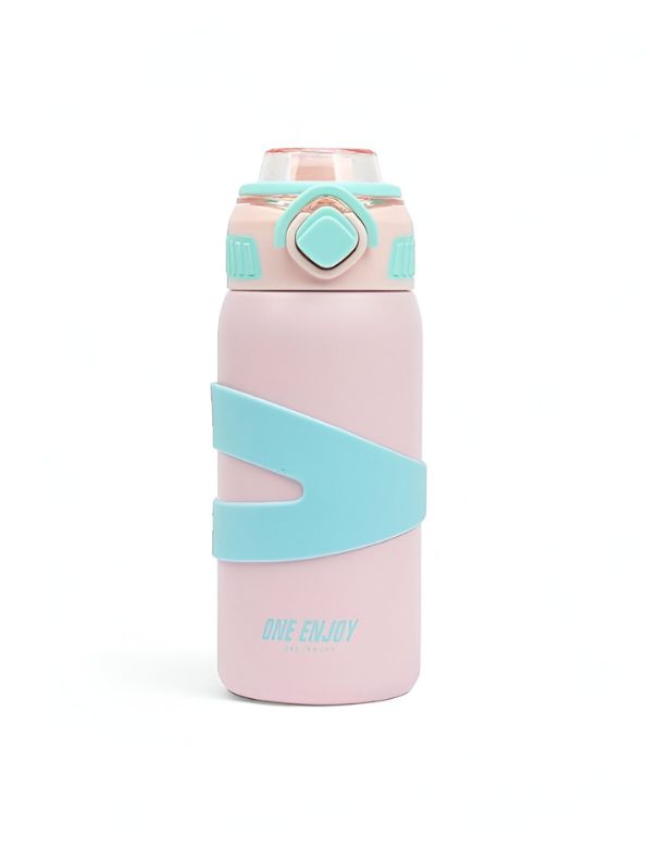 LittleSip – 500ml Stainless Steel Push Bottle for Youngsters – Leak-Proof & BPA-Free, Perfect for School & Play NOV5234.