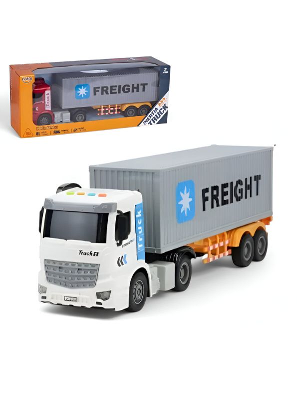 White - Lori Semi-Trailer Truck Toy – Heavy-Duty Container Transport Vehicle for Kids | Durable & Realistic Play Truck LMI1507.
