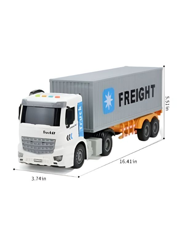 White - Lori Semi-Trailer Truck Toy – Heavy-Duty Container Transport Vehicle for Kids | Durable & Realistic Play Truck LMI1507.