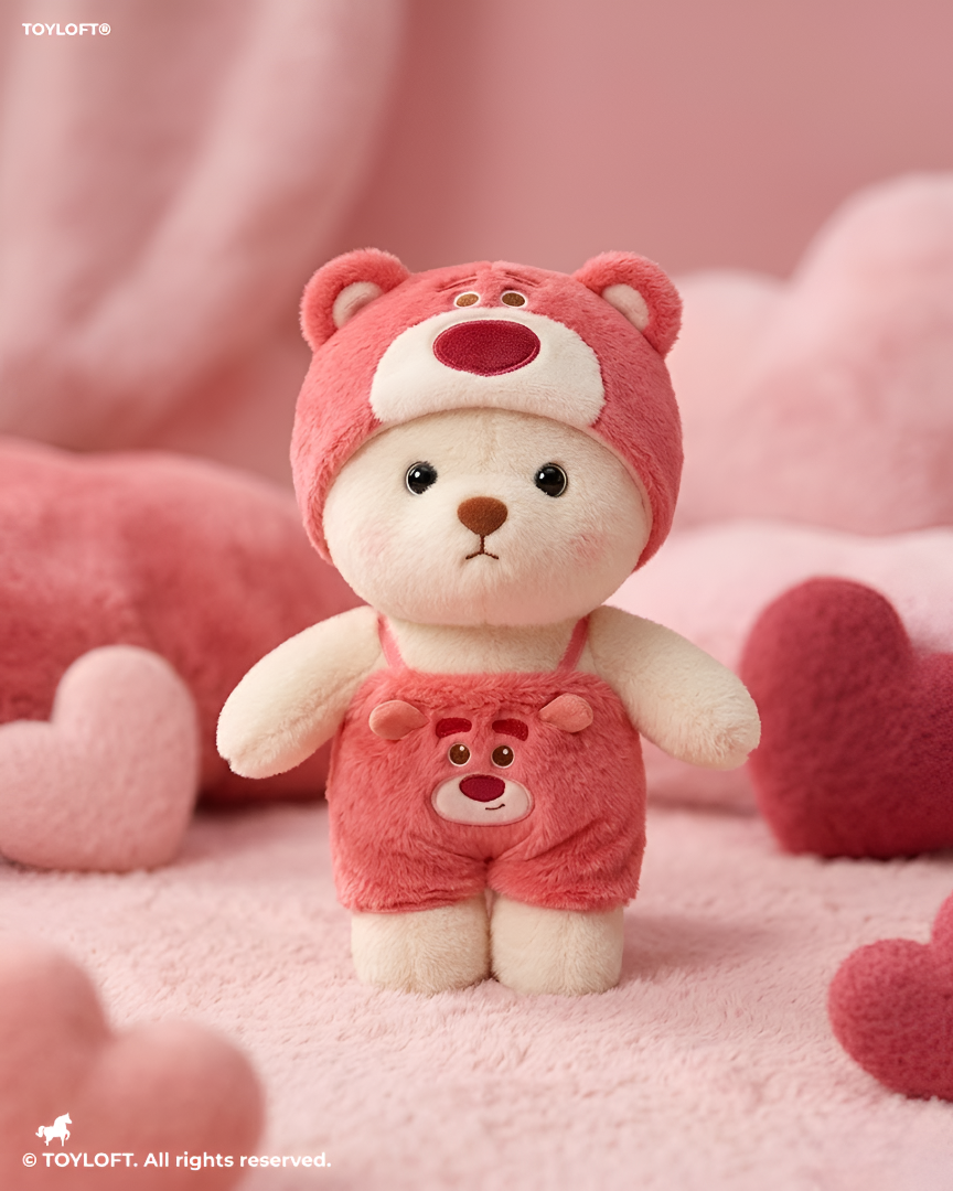 Lotso Costume Plush Bear Doll – 8" Cute Soft Stuffed Toy ST15739