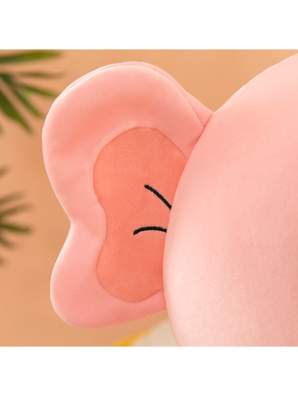 Lucky Pink Elephant Plush Toy for Kids - 10-Inch Cute Stuffed Animal Soft Toy with Golden Crown LMI14141.