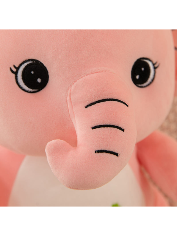 Lucky Pink Elephant Plush Toy for Kids - 10-Inch Cute Stuffed Animal Soft Toy with Golden Crown LMI14141.