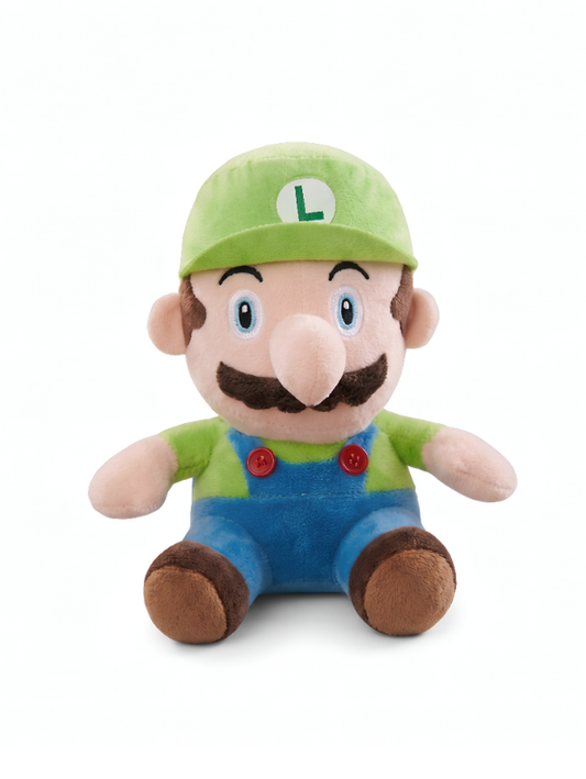 Luigi Super Mario Soft Toy - 7 Inch Plush Stuffed Toy with Green Cap ST15973.