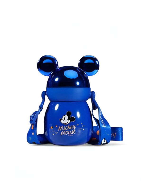 Blue - Luxurious Disney Mickey Mouse Water Bottle – Premium Kids Sipper 500ml NOV3536.