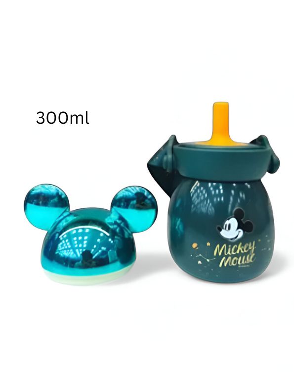 Green - Luxurious Disney Mickey Mouse Water Bottle – Premium Kids Sipper 500ml NOV3536.