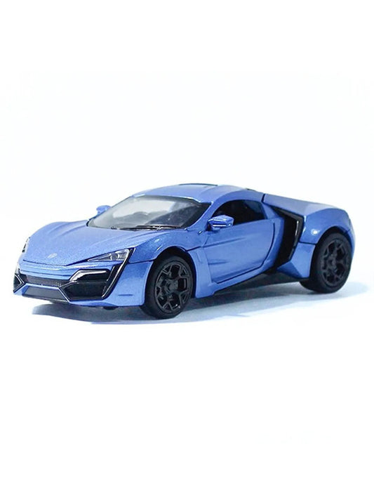 Lykan Hyper Sport Metal Diecast Car - Royal Blue - 1:32 Scale