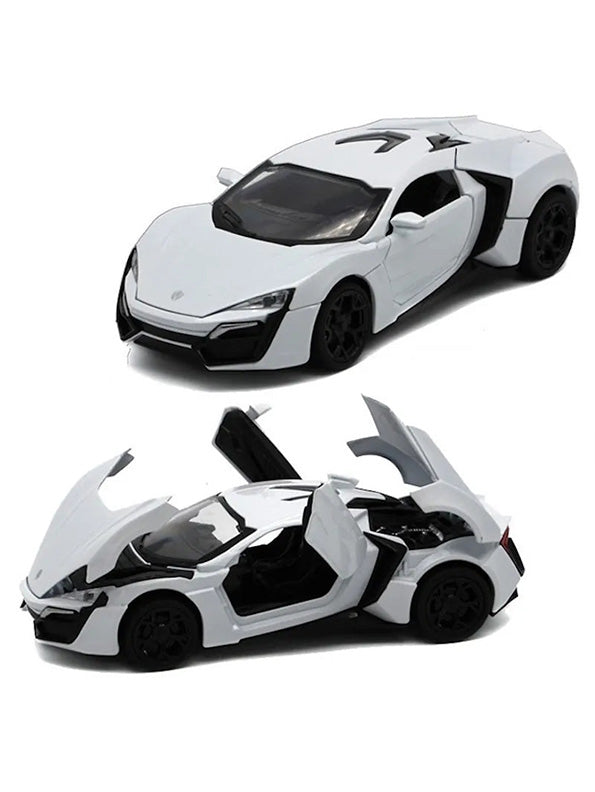 Lykan Hyper Sport Metal Diecast Car - White - 1:32 Scale - Toyloft