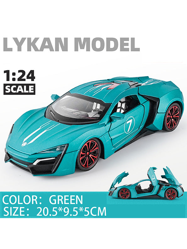 Lykan Hyper sport Model 1:24 Scale Diecast Car - Green Metal Collectible | TV-O-24 TV-O-24