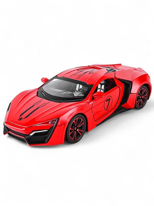 Lykan Hyper sport Model 1:24 Scale Diecast Car - Red Metal Collectible | TV-O-24 TV-O-24