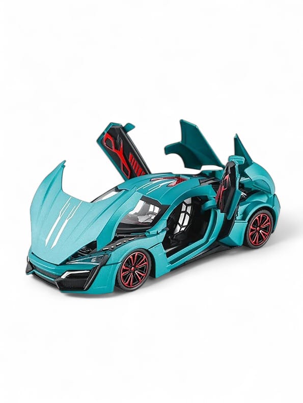 Lykan Hyper sport Model 1:24 Scale Diecast Car - Green Metal Collectible | TV-O-24 TV-O-24