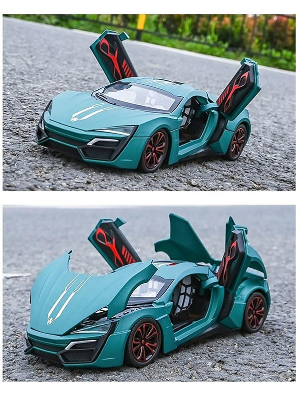 Lykan Hyper sport Model 1:24 Scale Diecast Car - Green Metal Collectible | TV-O-24 TV-O-24