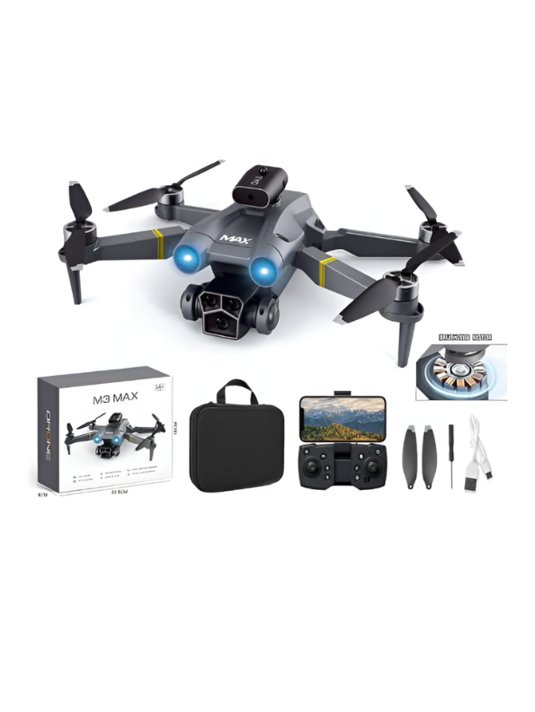 M3 MAX Drone with 3-Lens 4K HD Camera – Professional Quadcopter with 360° Obstacle Avoidance MD3201.