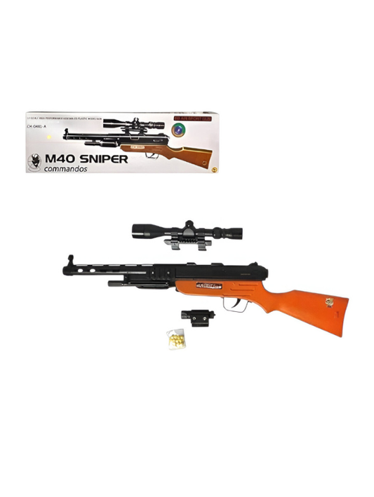 M40 Sniper Commandos Toy Gun – Bolt-Action Sniper Rifle with Detachable Scope, Laser Attachment LMI8245.