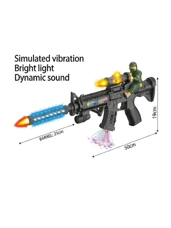 M416 Electric Military Toy Blaster with LED Lights, Sound, Vibration & Soldier Figure LMI14264.