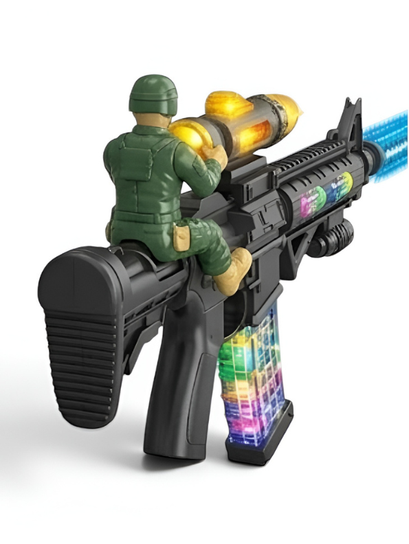 M416 Electric Military Toy Blaster with LED Lights, Sound, Vibration & Soldier Figure LMI14264.