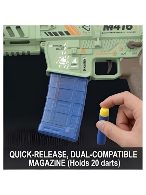 M416 Electric Soft Bullet Toy Blaster – Automatic & Single Shot Foam Dart Gun LMI16909.