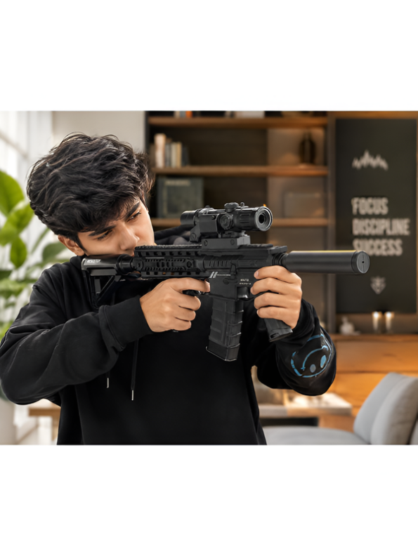 M416 Tactical Manual Gel Blaster Toy Gun (90cm) with Scope & Silencer LMI16912