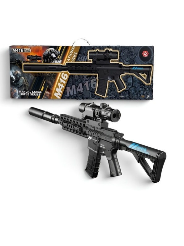 M416 Tactical Manual Gel Blaster Toy Gun (90cm) with Scope & Silencer LMI16912