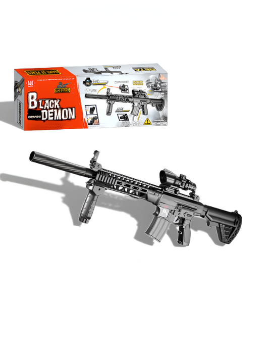 M4 Style Toy Gun with 16x Scalable Mirror Telescope, Pull‑Down Upper Chamber Design LMI13858.