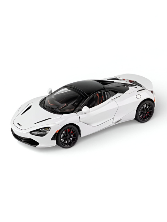 McLaren 720S Diecast Model Car 1:24 Scale White Supercar – Premium Metal Collectible Toy Vehicle for Kids, Boys & Adult Collectors LMI14299